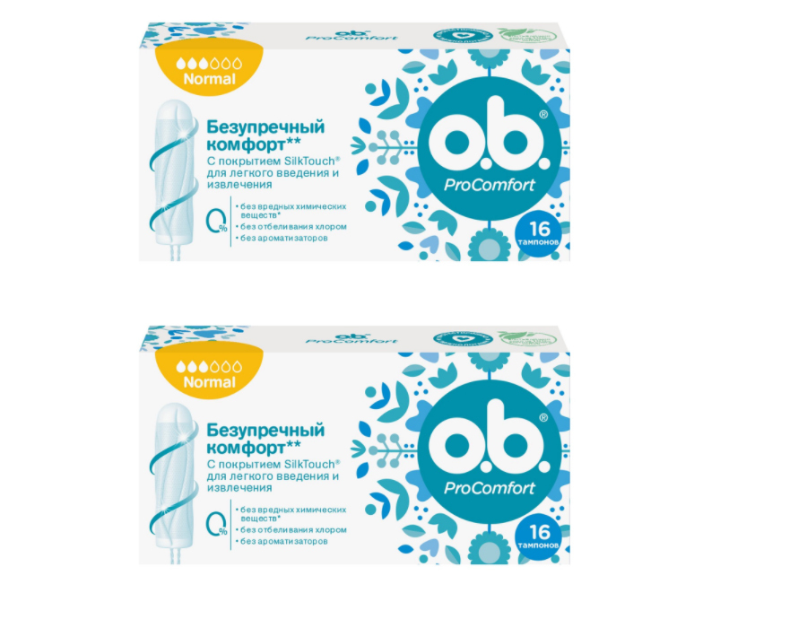  O.b. Тампоны женские гигиенические O.b. ProComfort normal, 16  х 2 шт.