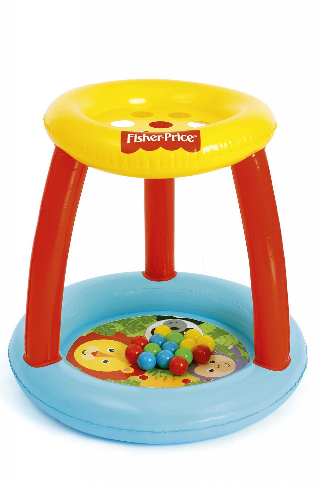 Игровой центр 89x89x84см "Зверюшки Fisher Price" с мячами (15шт), от 2 лет