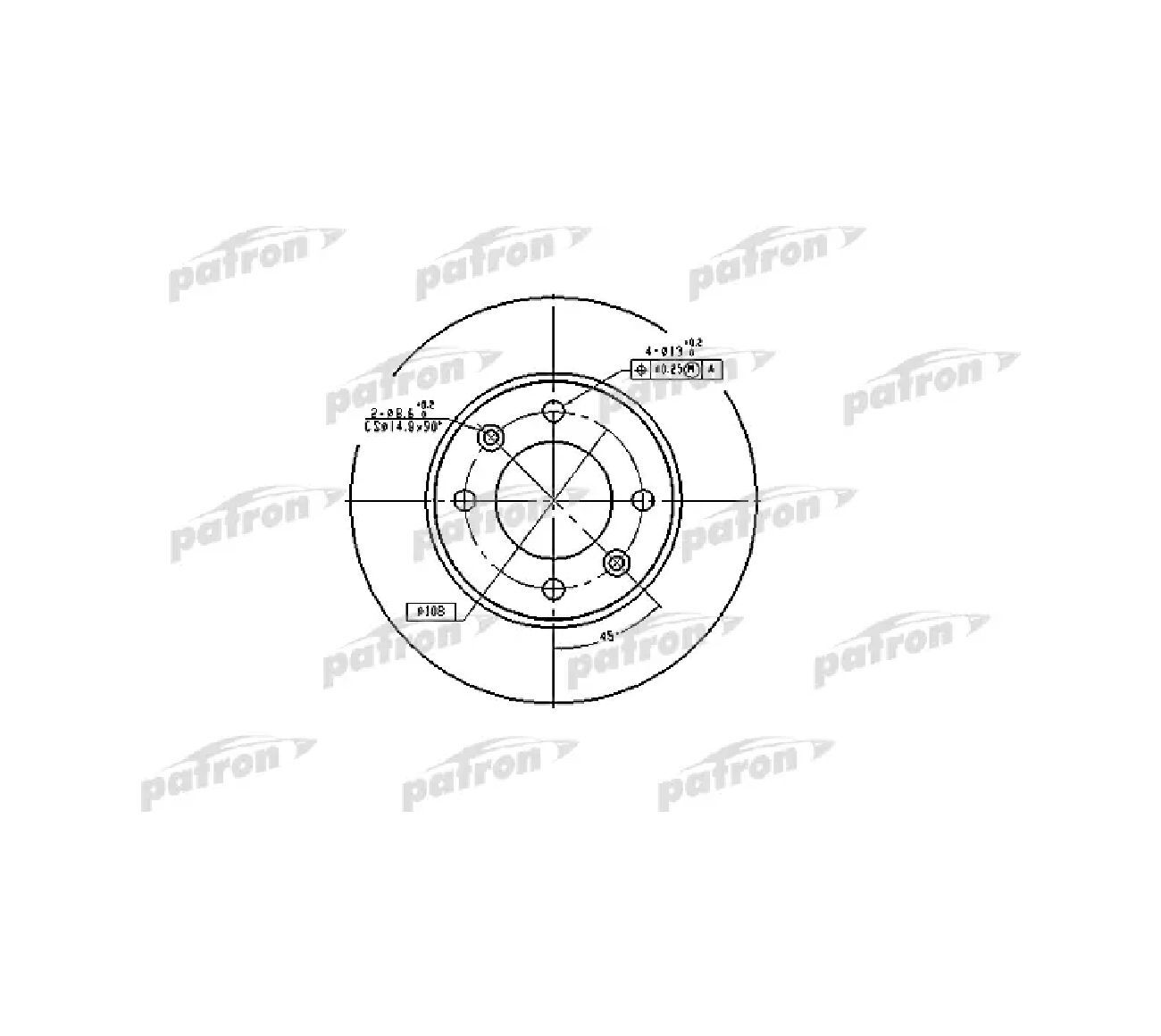 Диск тормозной задн PBD4185