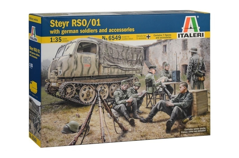 Сборная модель Italeri 6549ИТ STEYR RSO/01 with GERMAN SOLDIERS (10013160/241120/0671781 ИТАЛИЯ ) Масштаб 1/35