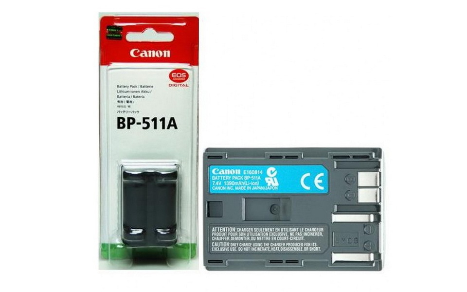 Аккумулятор BP-511A для фотокамеры Canon EOS 5D/EOS 10D/EOS 20D/EOS 30D/EOS 40D/EOS 50D