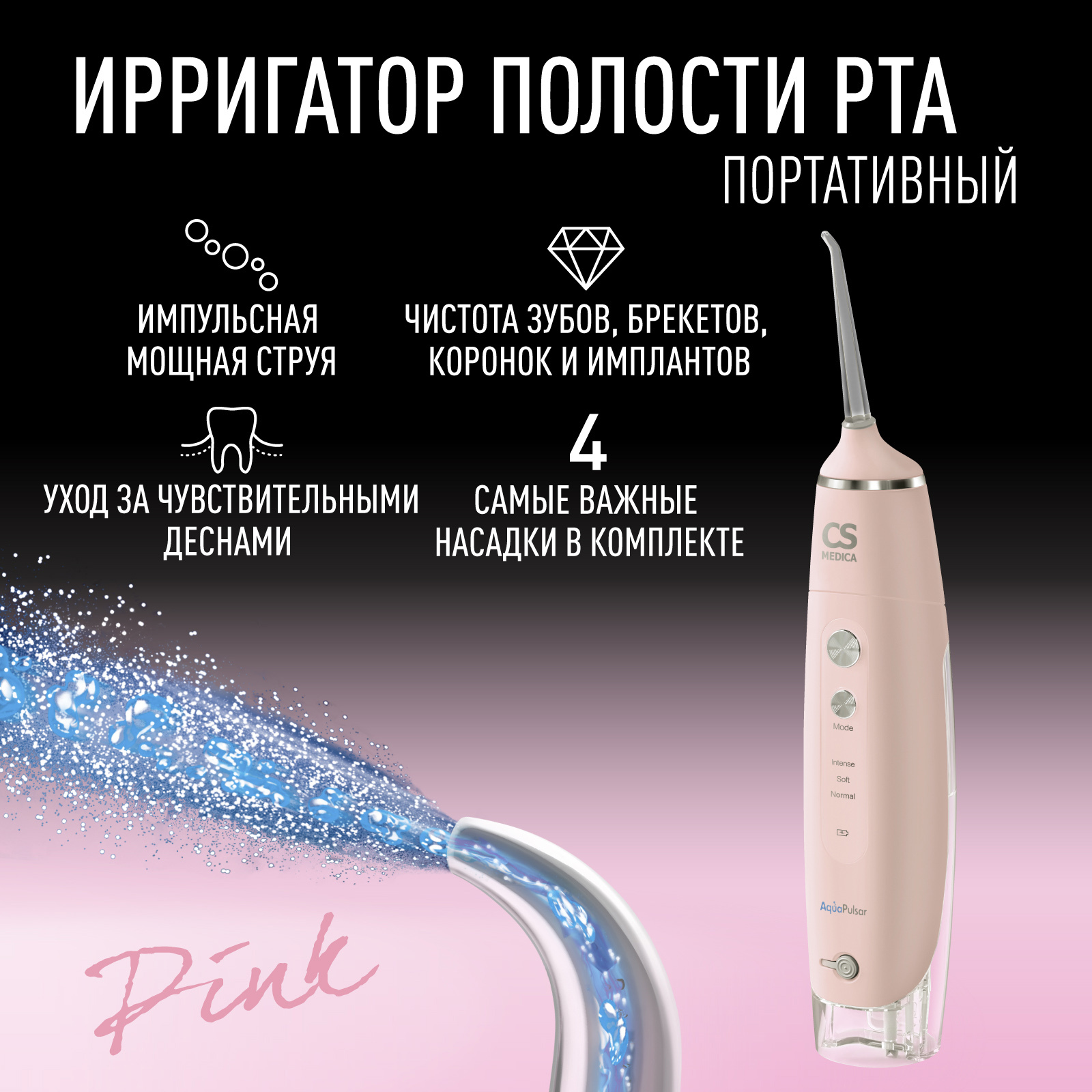 Ирригатор cs medica cs 3. Аква Пульсар ирригатор портативный цена