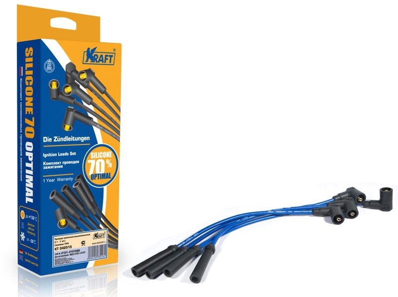 KRAFT KT 042301 Провода зажигания в/в (компл.) (силикон 70%)