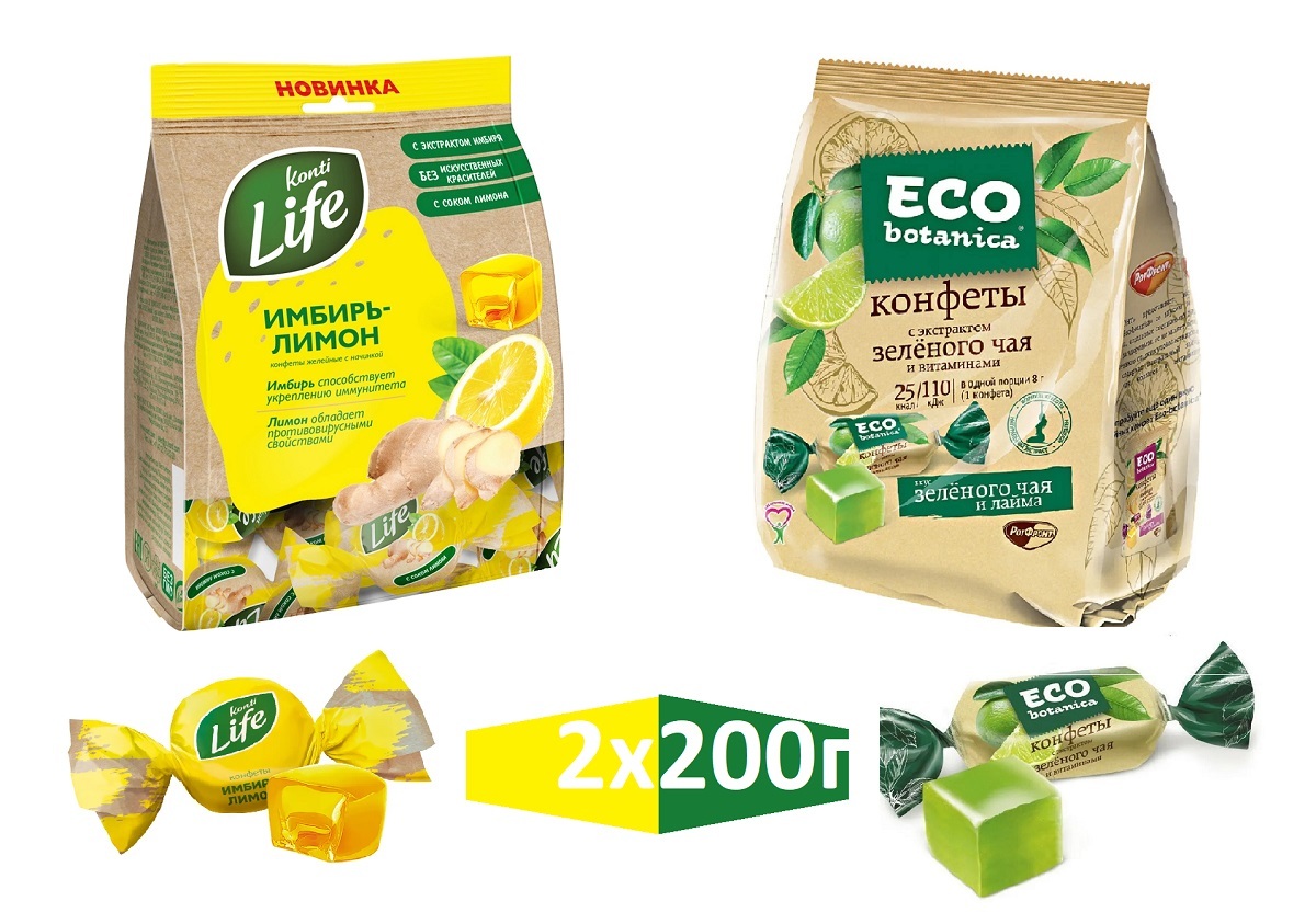 Конфеты Eco Botanica зеленый чай