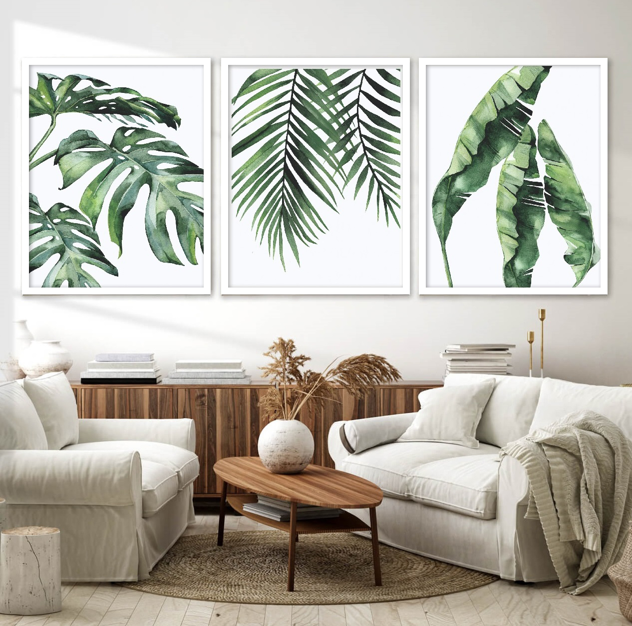 Картины с пальмами в интерьере