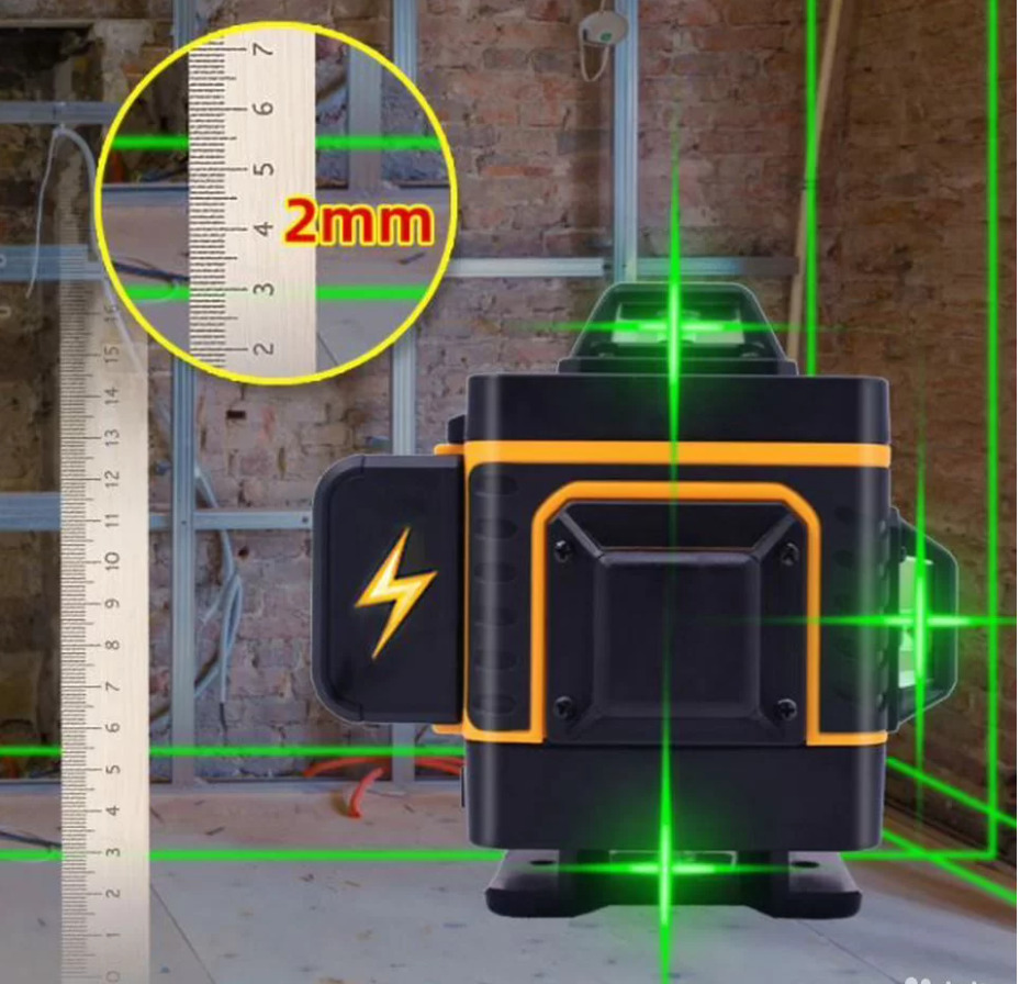 Купить Лазерный Уровень 4д 16 Линий Зеленый
