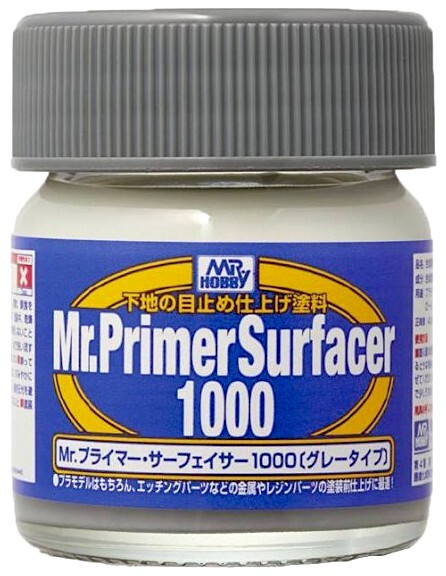 MR.HOBBY Mr. Primer Surfacer 1000, Грунтовка/Выравниватель, Серая, 40 мл