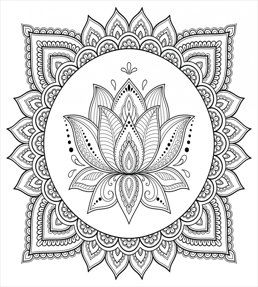 Мандала цветок индийского лотоса