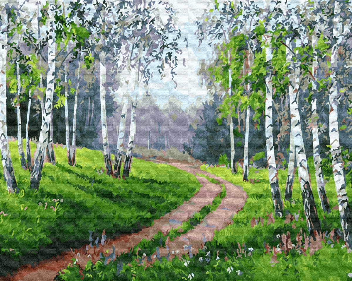 Березовая роща рисунок