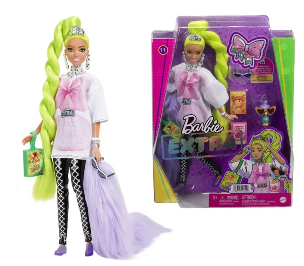 Кукла Барби Экстра с неоновыми волосами
