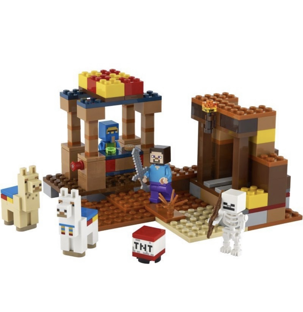 Картинки набор майнкрафта. Лего 21167. LEGO майнкрафт 21167. LEGO Minecraft 21167 торговый пост. Лего набор 21167 майнкрафт.