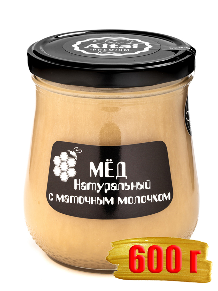 Мед натуральный с Маточным молочком, 600 г, без сахара, полезные ...
