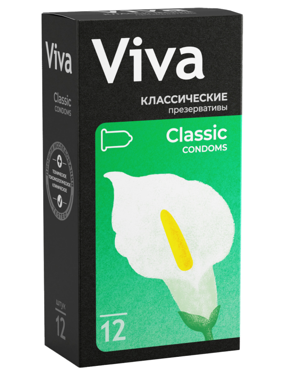 Презервативы классические 12 штук VIVA