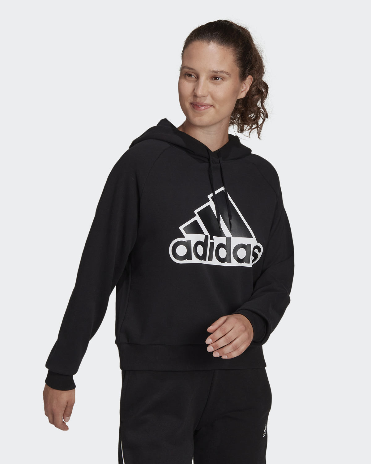 Adidas essentials logo hoodie on sale