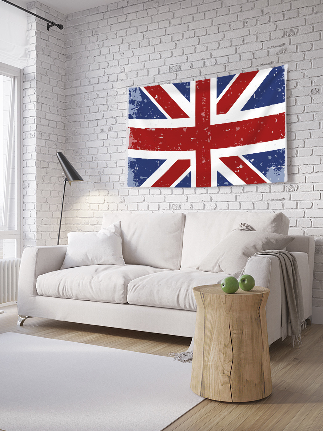 Uk 100. Шторы британский флаг. Флаг Британии Канады и Франции.
