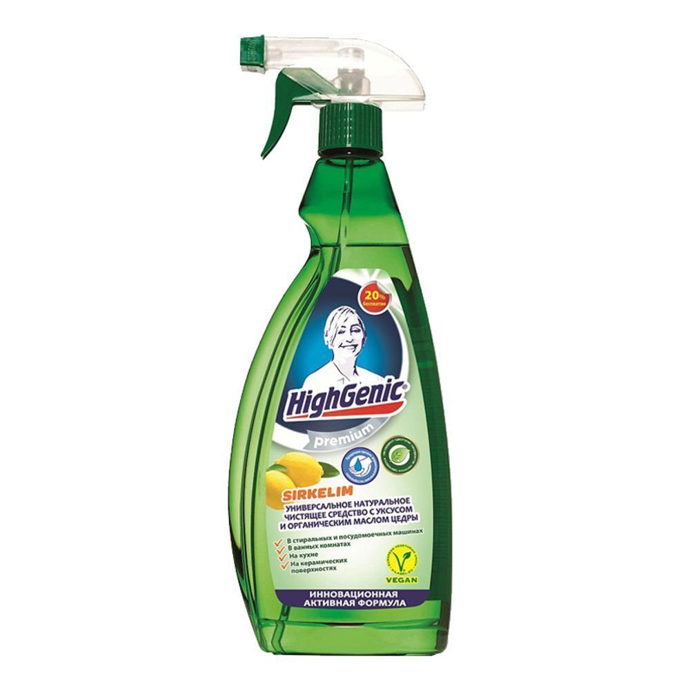 Натуральное чистящее средство. Nature чистящее. highgenic. highgenic premium sponge чистящее средство для межплиточных швов 750 ml/12шт..