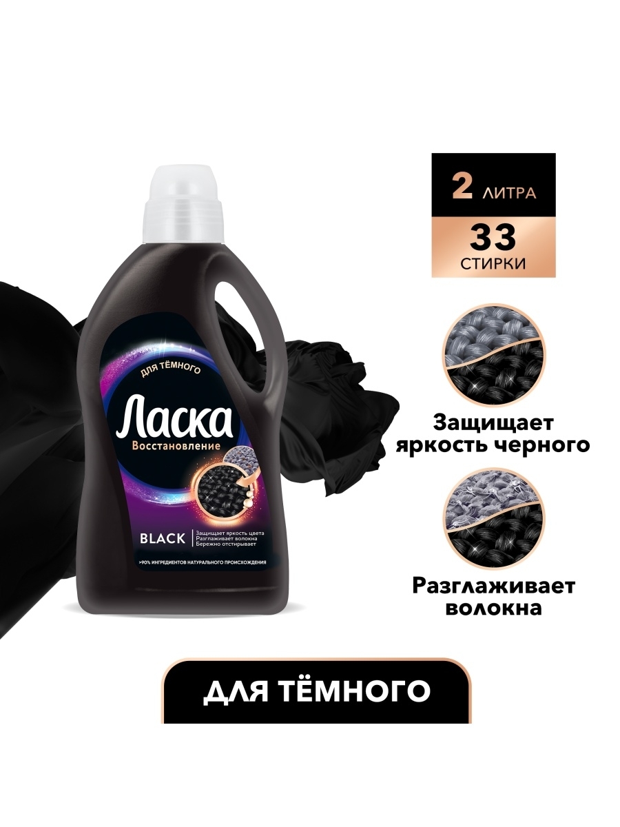 Гель восстановление Black для стирки черного и темного белья 2 л