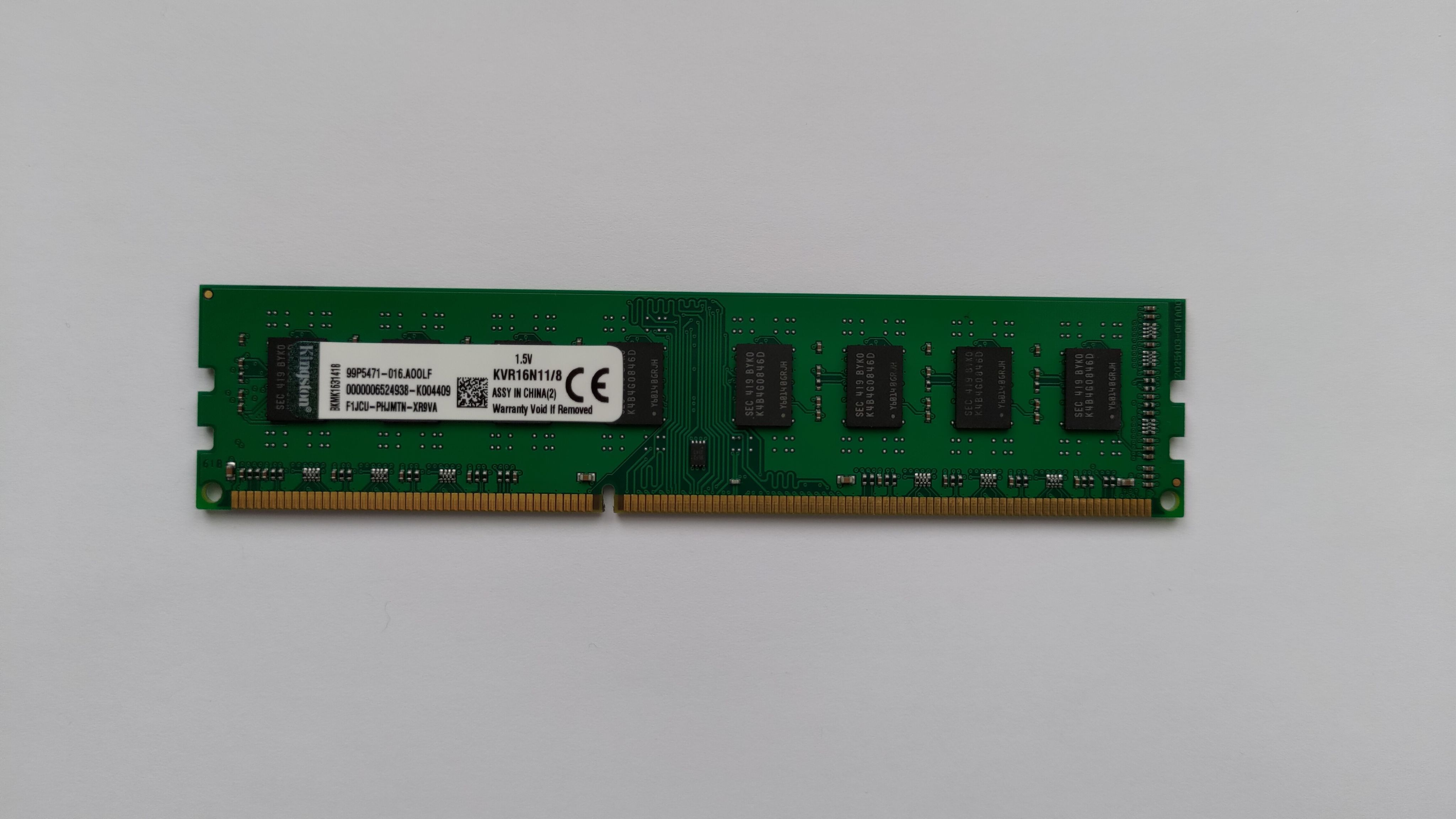 KingstonFuryОперативнаяпамятьDDR38ГБ1600MHzDIMMPC3-128001x8ГБ(KVR16N11/8)