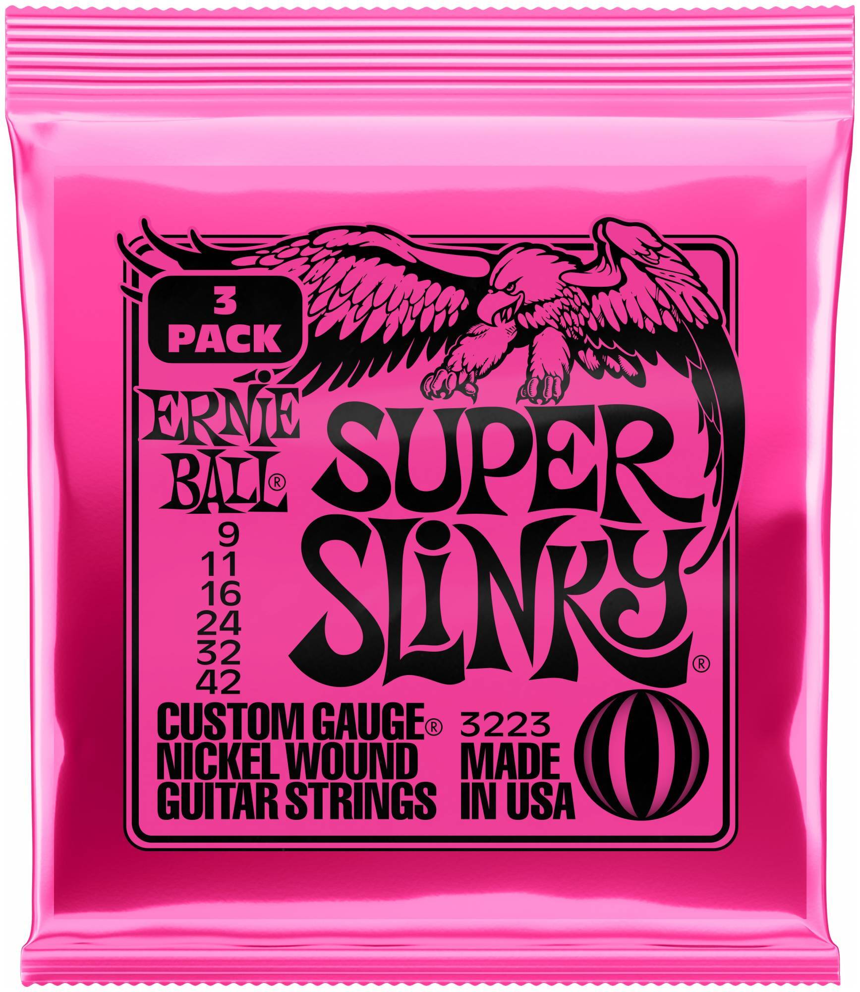 ERNIE BALL 3223 Nickel Wound Slinky Super 9-42 Струны для электрогитары