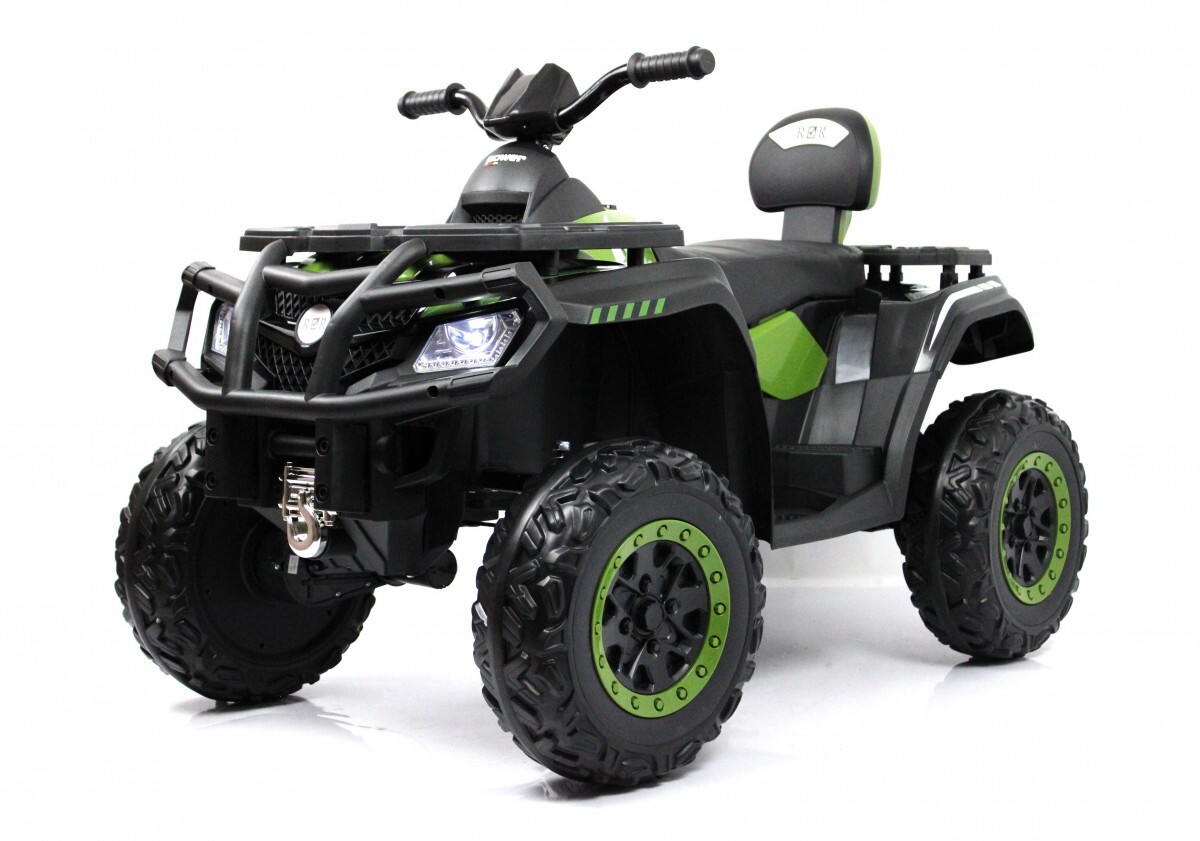 Электроквадроцикл детский RiverToys T001TT 4WD зеленый, полноприводный, с пультом