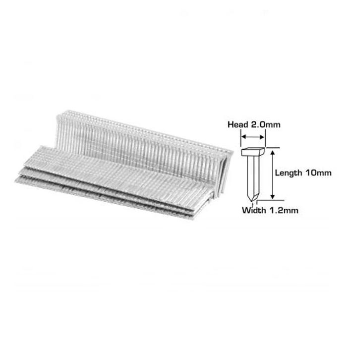 ГвоздидляручногостеплераTOTAL10мм1000шт(1.2X2.0X10.0мм)