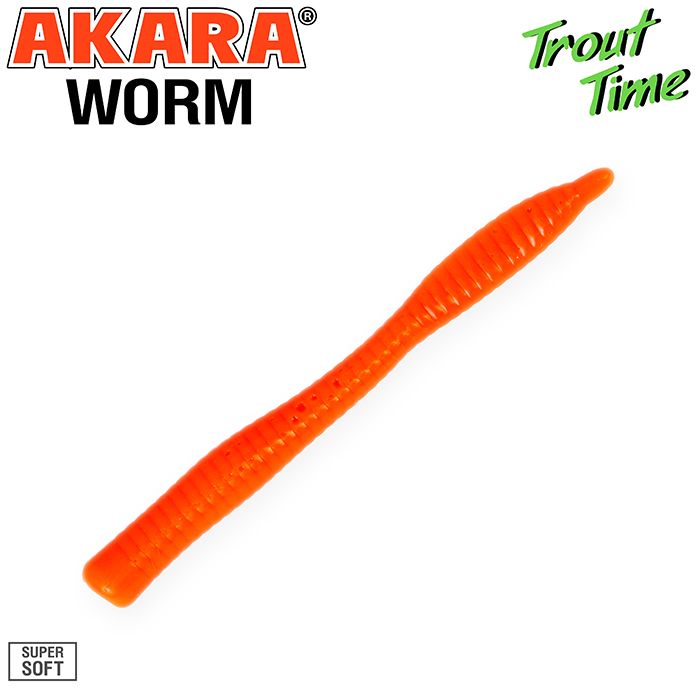Силиконовая приманка Akara Trout Time WORM 3 Shrimp 100 (10 шт.)