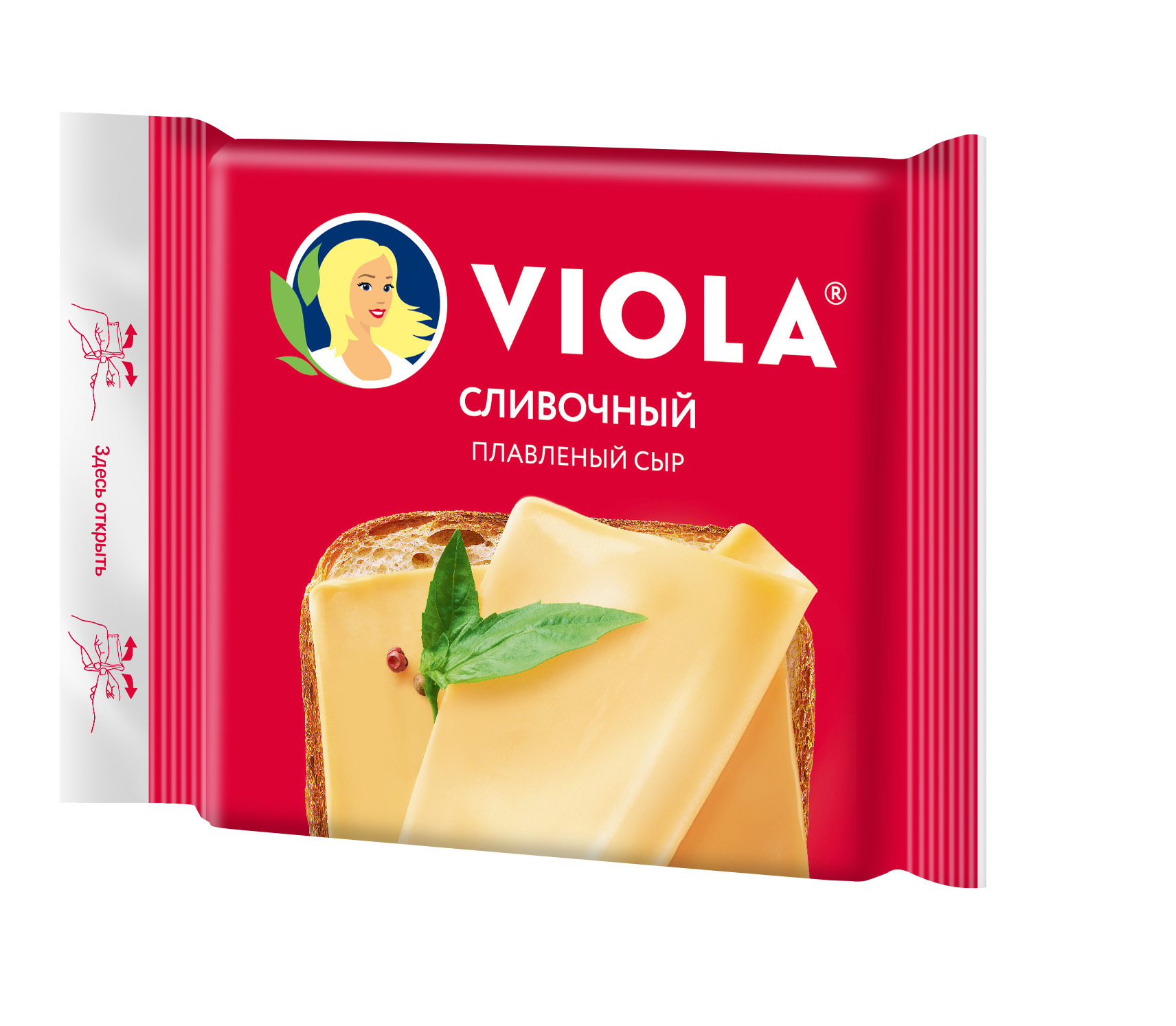 Сыр плавленый Viola Сливочный в ломтиках, 140 г