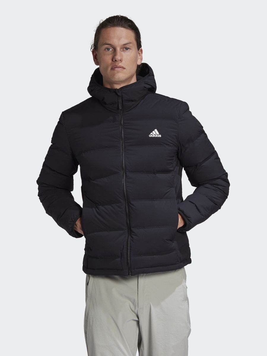 Пуховик adidas Sportswear Helionic Stretch Hooded Down Jacket — купить в  интернет-магазине OZON с быстрой доставкой