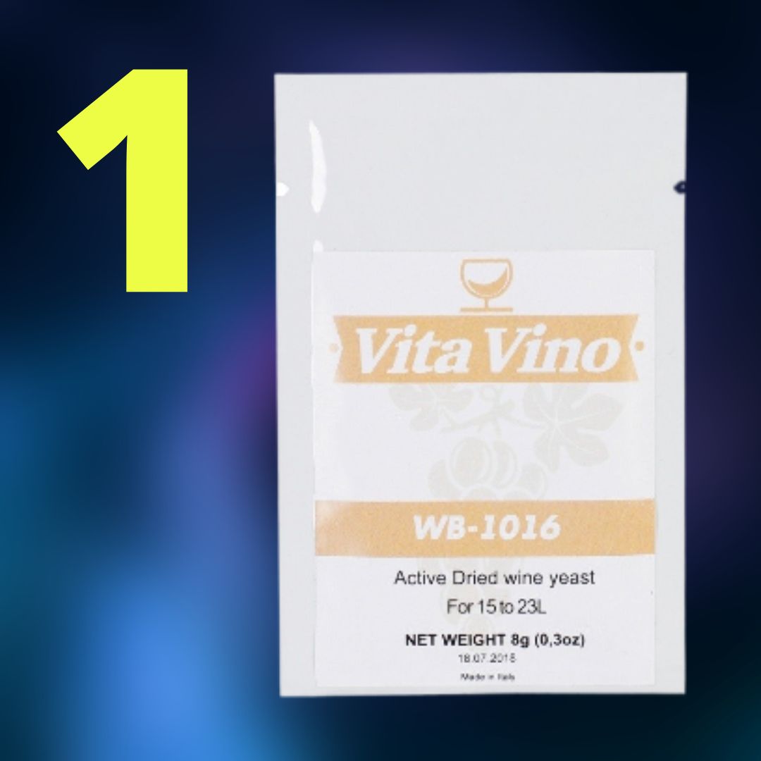 Дрожжи винные VITA VINO WB-1016 8 гр. /Дрожжи ВИТА ВИНО ВБ-1016 / Для белых вин