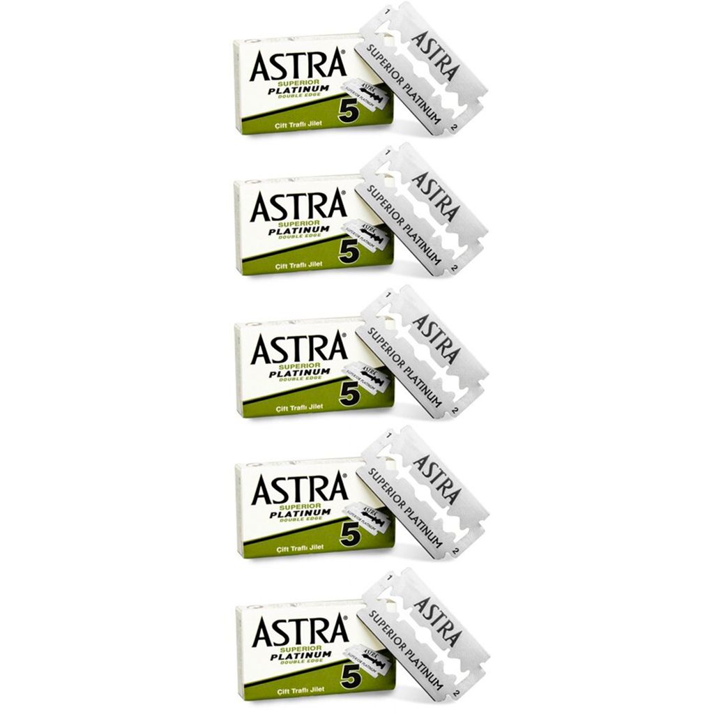  ASTRA Superior PLATINUM / Лезвия классические для Т-образных станков, двусторонние, 25 шт