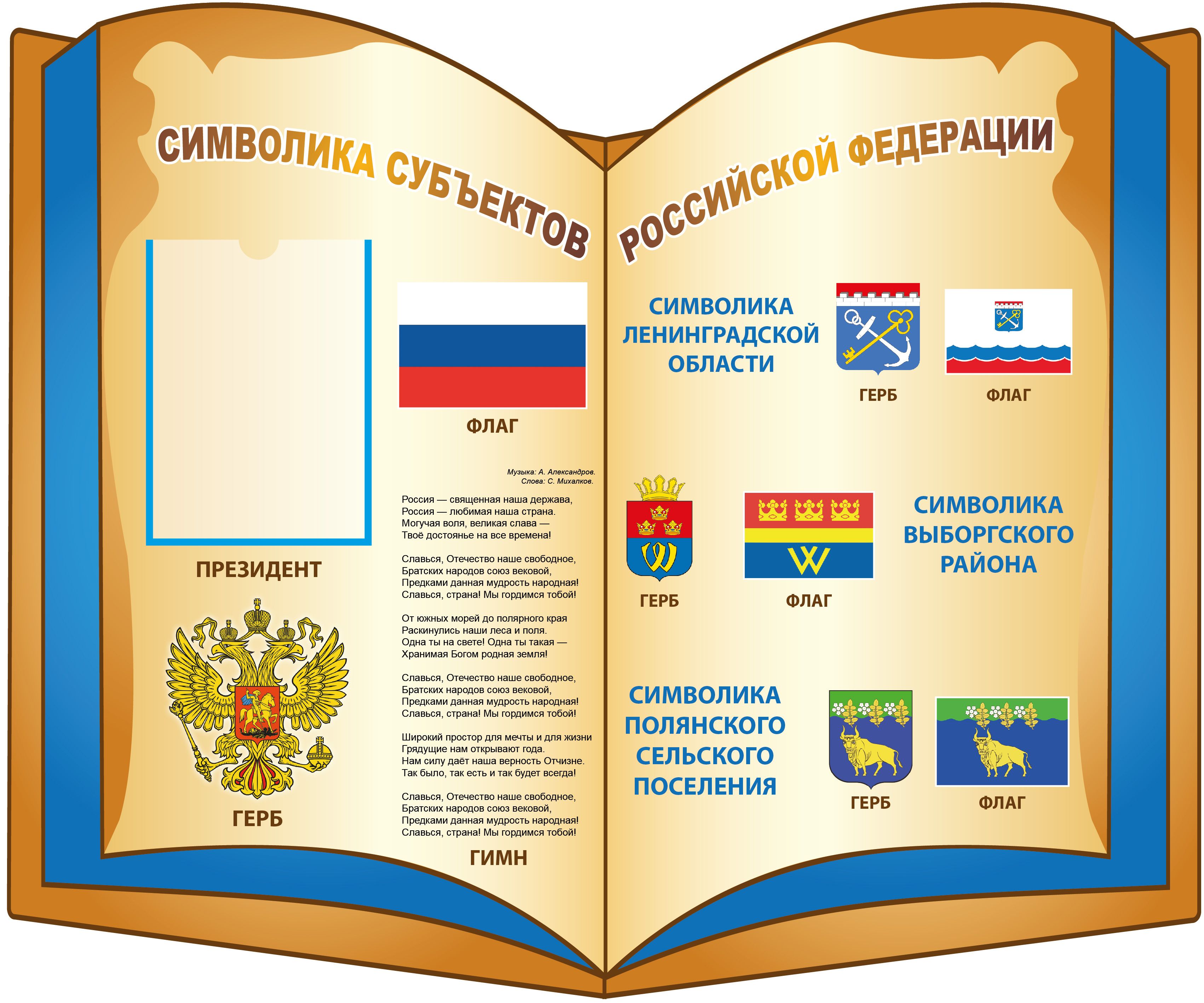 Символы субъектов. Государственная символика субъектов РФ. Символика субъектов Российской. Стенд символы России в библиотеке. Официальные символы субъекта Российской Федерации.