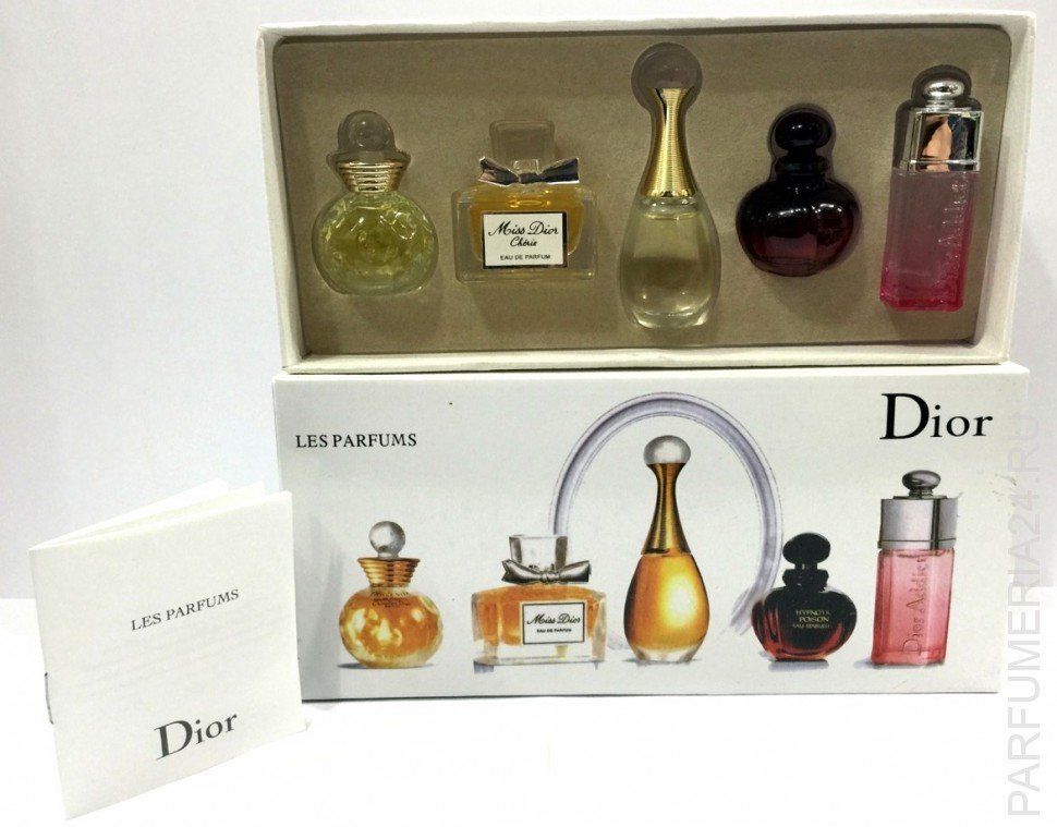 Dior les Parfums набор. Подарочный набор духов Dior 5в1. Миниатюры Jadore Dior набор 4. Набор духов диор 5 ароматов по 5 мл.