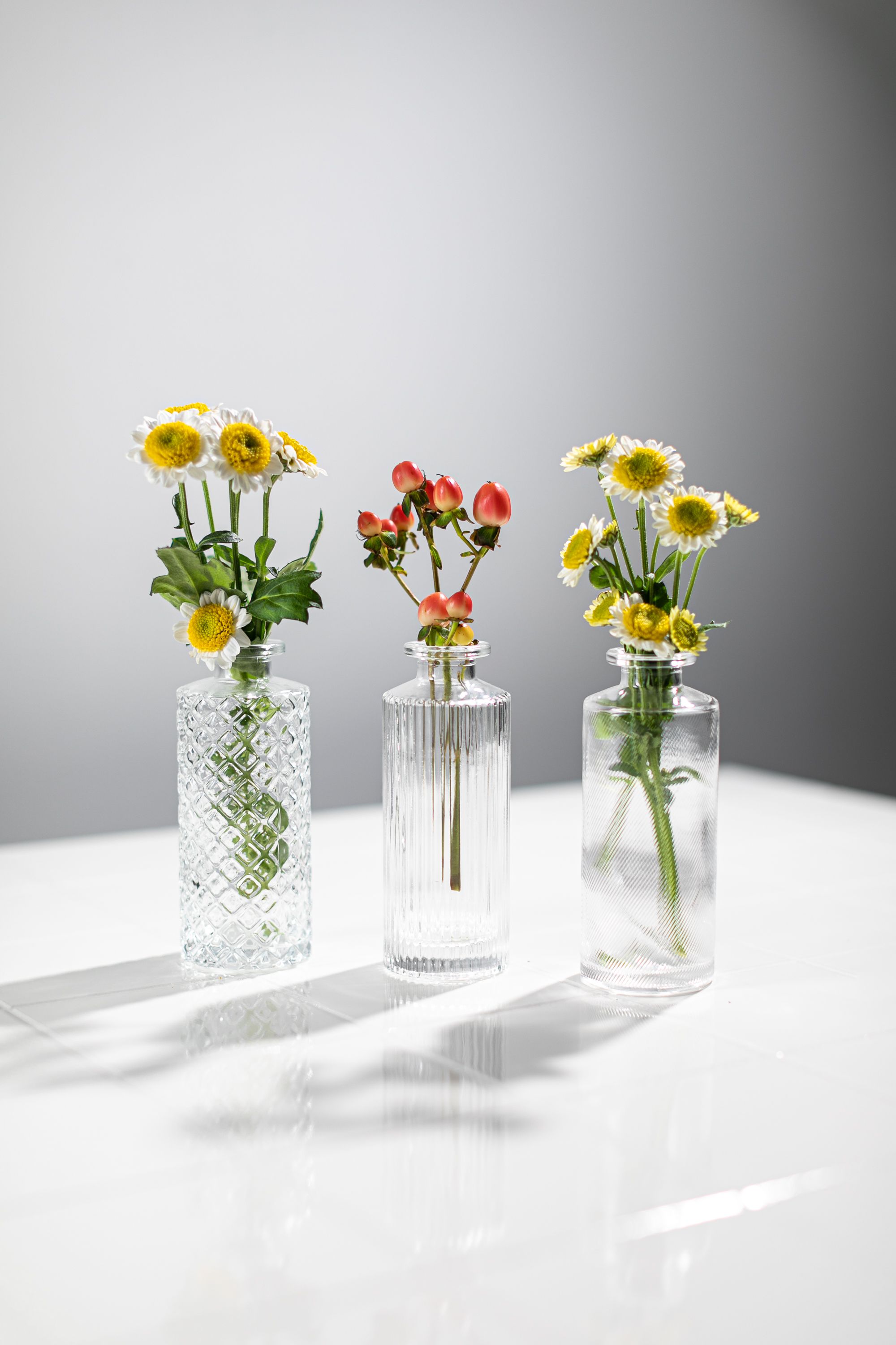 Небольшая ваза/для цветов/для гидропоники/маленькая из стекла и металла