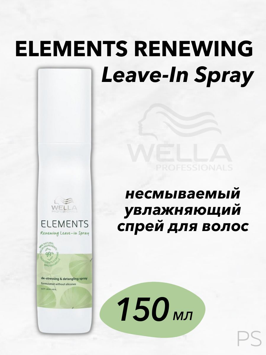 Wella Professionals Несмываемый увлажняющий спрей для волос Elements Renewing Leave-In Spray 150 мл