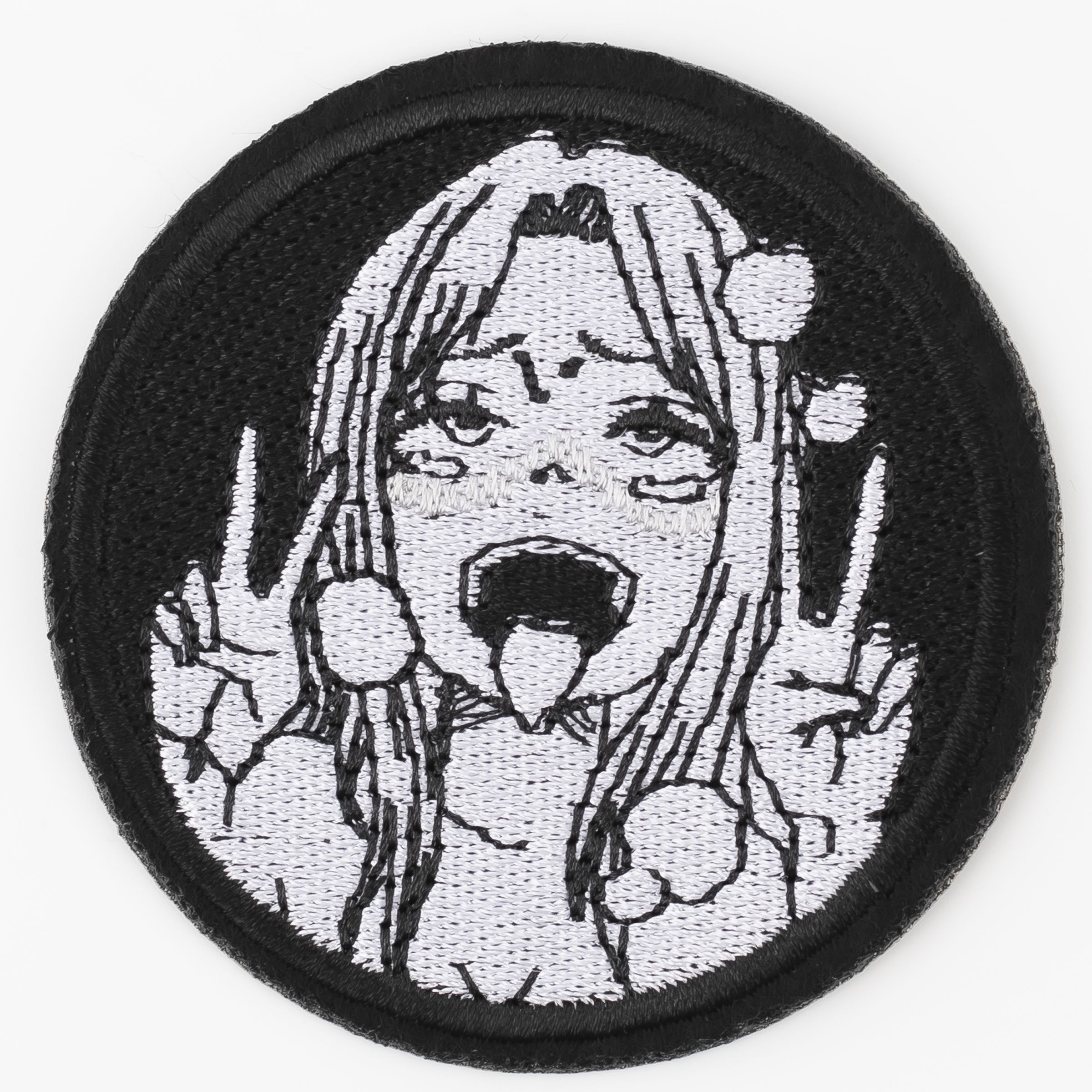 Нашивка, шеврон, патч (patch) Ахегао дабл пис Ahegao double peace, размер  7*7 см