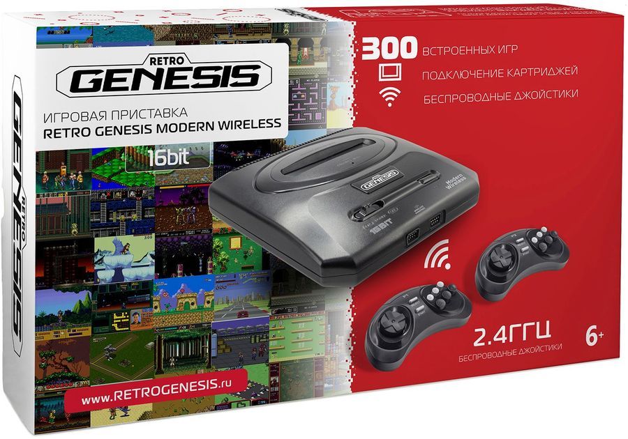 Как подключить приставку retro genesis Игровая консоль RETRO GENESIS Modern +300 игр Wireless - купить в интернет-магаз