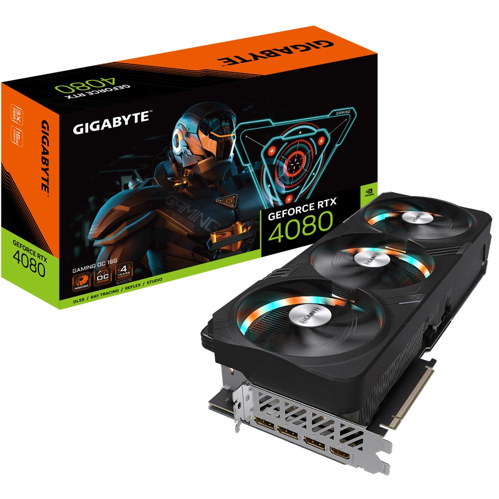 Gigabyte Видеокарта GeForce RTX 4080 GAMING OC 16 ГБ (GV-N4080GAMING OC-16GD)