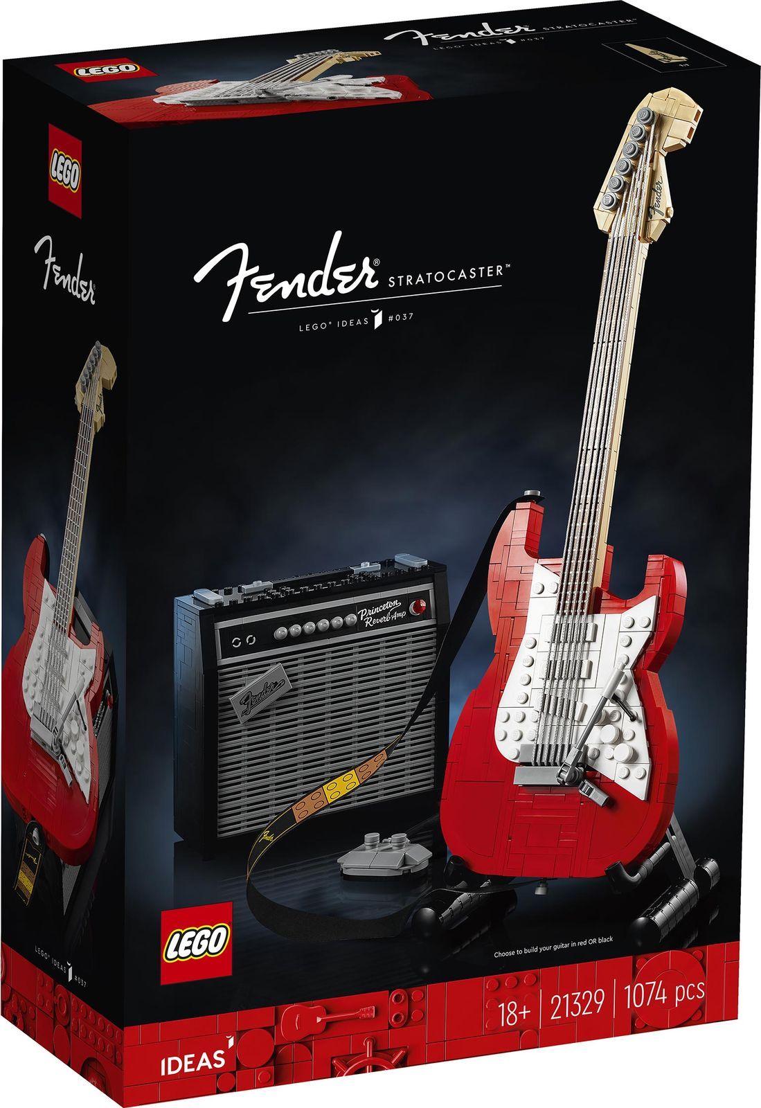 КонструкторLEGOIdeasЭлектрогитараFenderStratocaster,1074детали,18+,21329