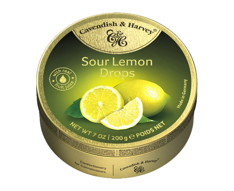 Леденцы Cavendish & Harvey Sour Lemon Drops Лимонные 200 г