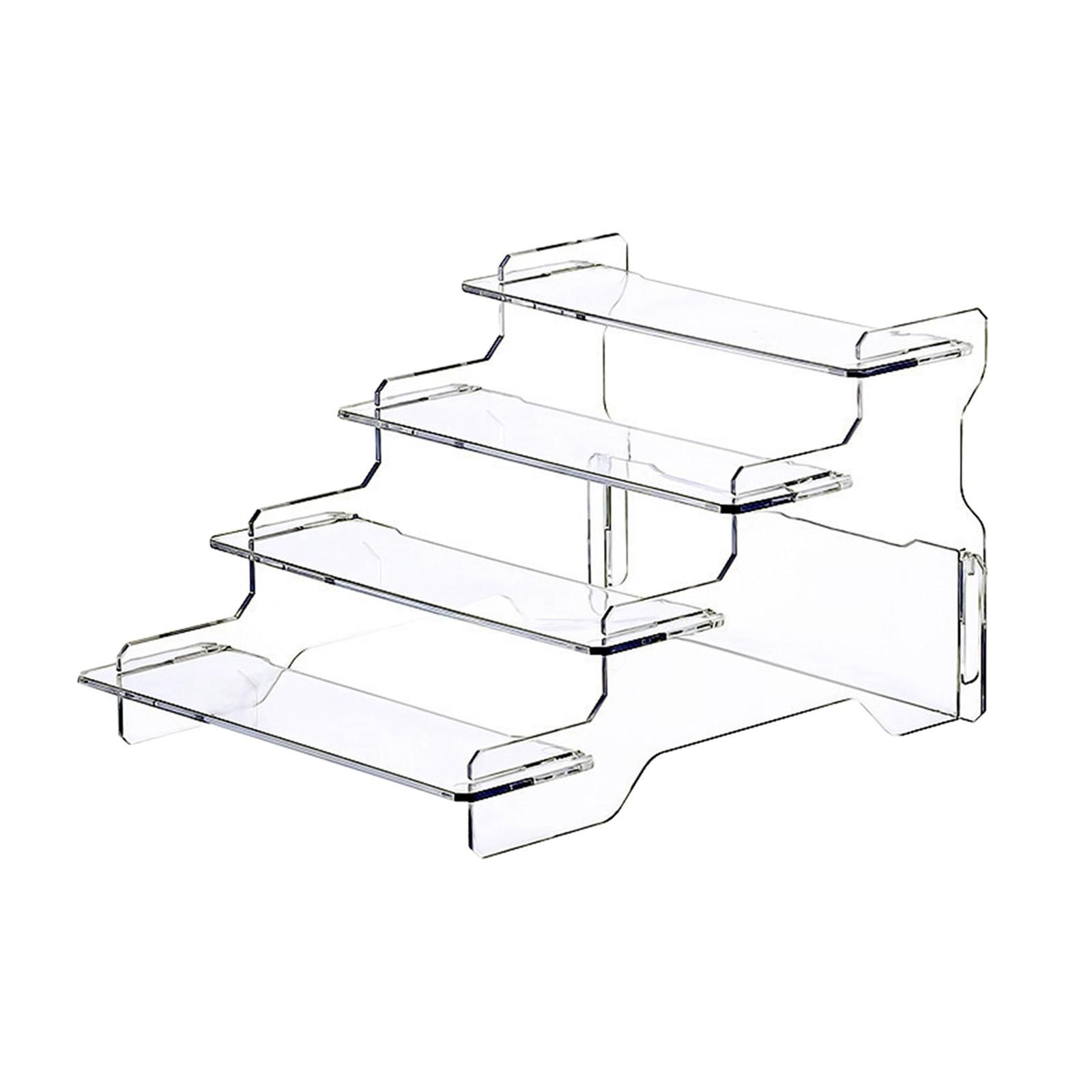 276 69. Прозрачная подставка для фигурок. Стенд с ювелирными изделиями. Expandable Shelf Risers. Corner Shelf Risers