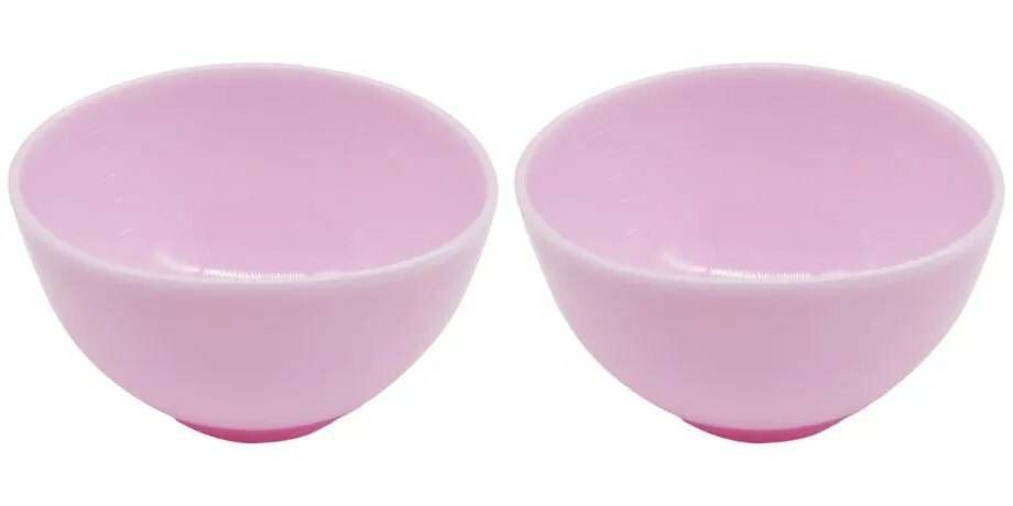 Anskin Косметическая чаша Rubber Bowl Small Pink, 300 мл, 2 шт./