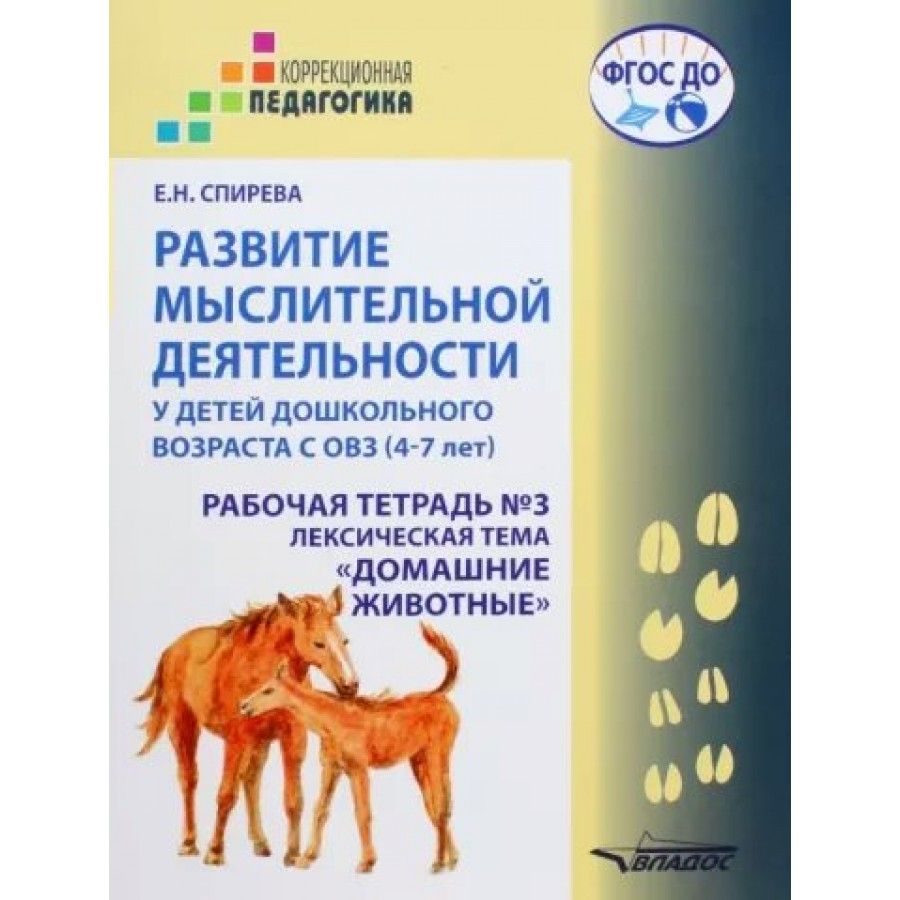 Развитие мыслительной деятельности у детей дошкольного возраста с ОВЗ (4 -  7 лет). Рабочая тетрадь № 3. Лексическая тема 