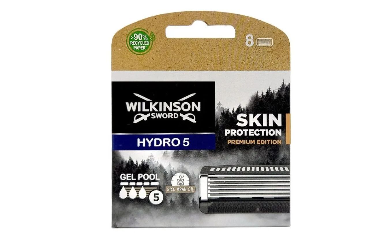 Wilkinson Sword Hydro 5 Skin Protection Premium Edition / Schick / Сменные кассеты для бритв Hydro Sense, 8 шт.