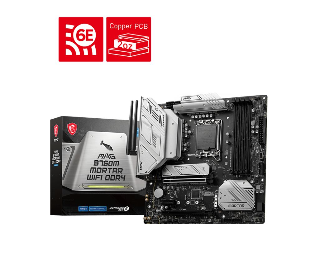 Материнская плата MSI MAG B760M MORTAR WIFI DDR4 DDR4,B760,LGA1700