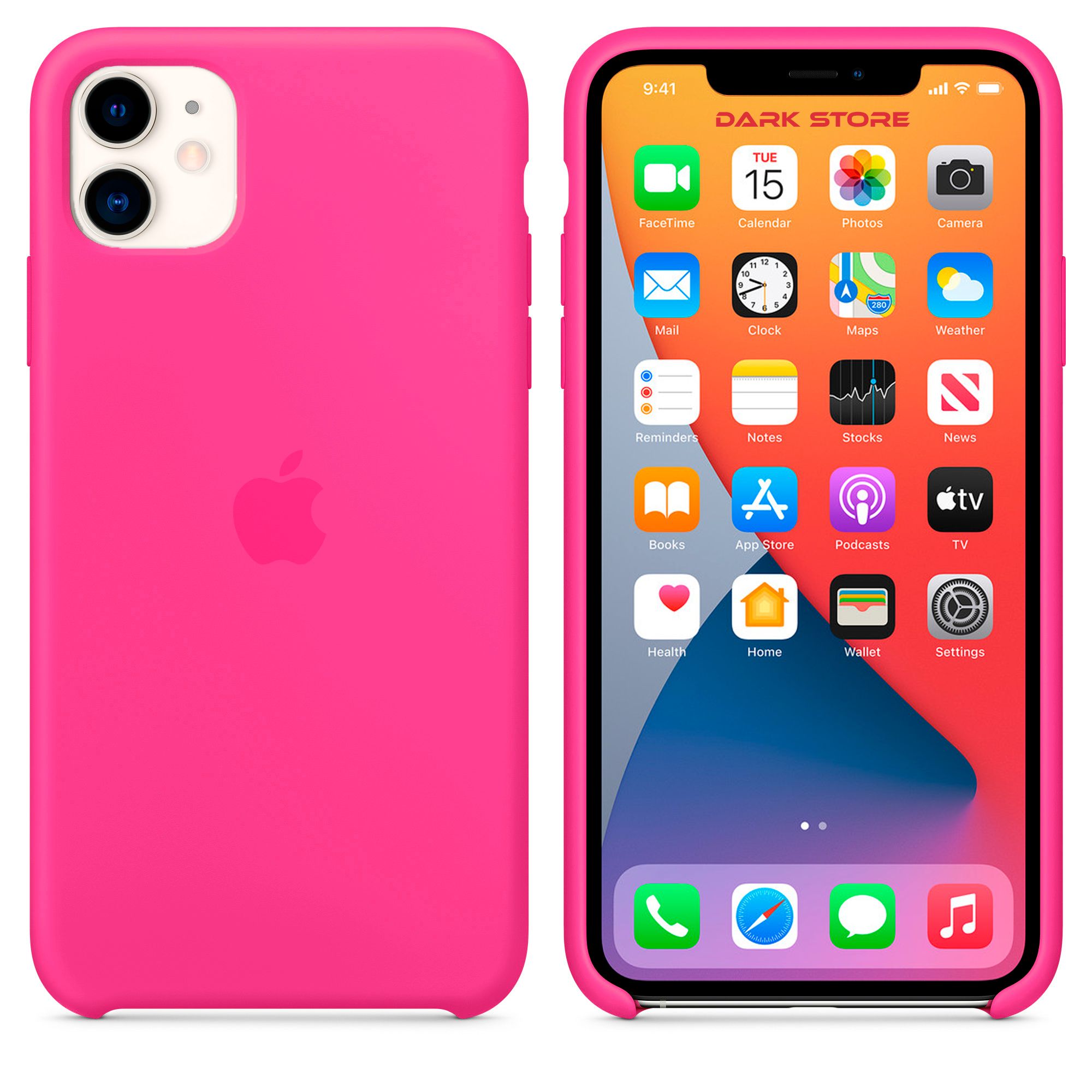 Силиконовый чехол Apple с Soft-touch покрытием на iPhone 11 / Apple  Silicone Case с бархатным покрытием внутри, Фуксия (Pink) - купить с  доставкой по выгодным ценам в интернет-магазине OZON (845667935)