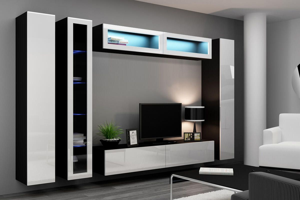 Мебель в гостиную в современном стиле со шкафом под телевизор