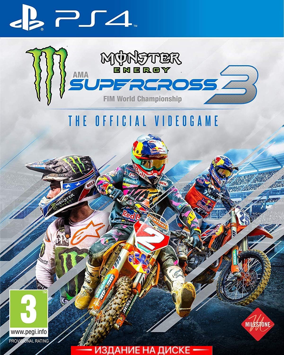 Игра Monster Energy Supercross 3 The Official Videogame (PlayStation 4,  Английская версия)