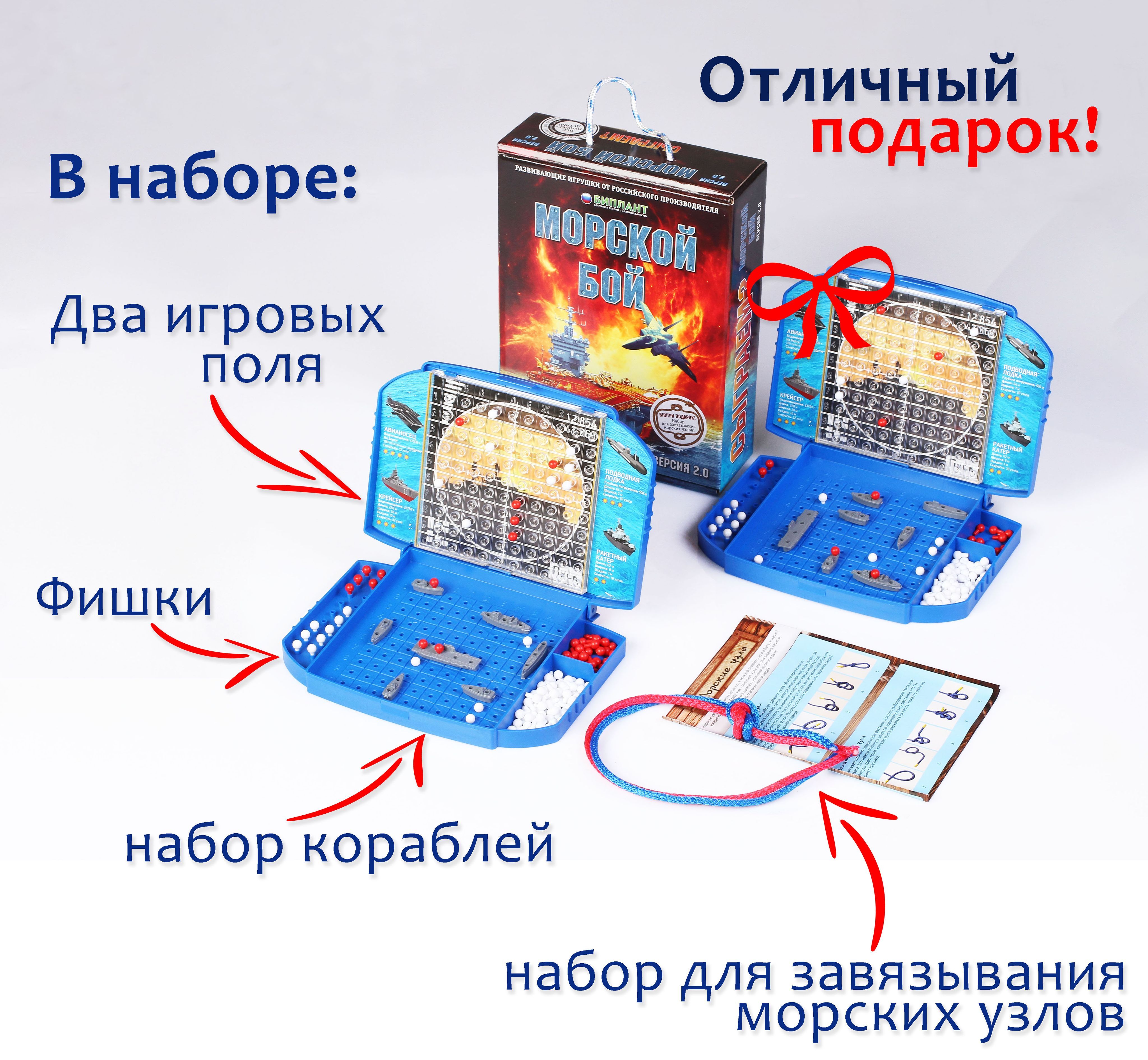 Настольная игра Биплант Морской бой Версия 2.0