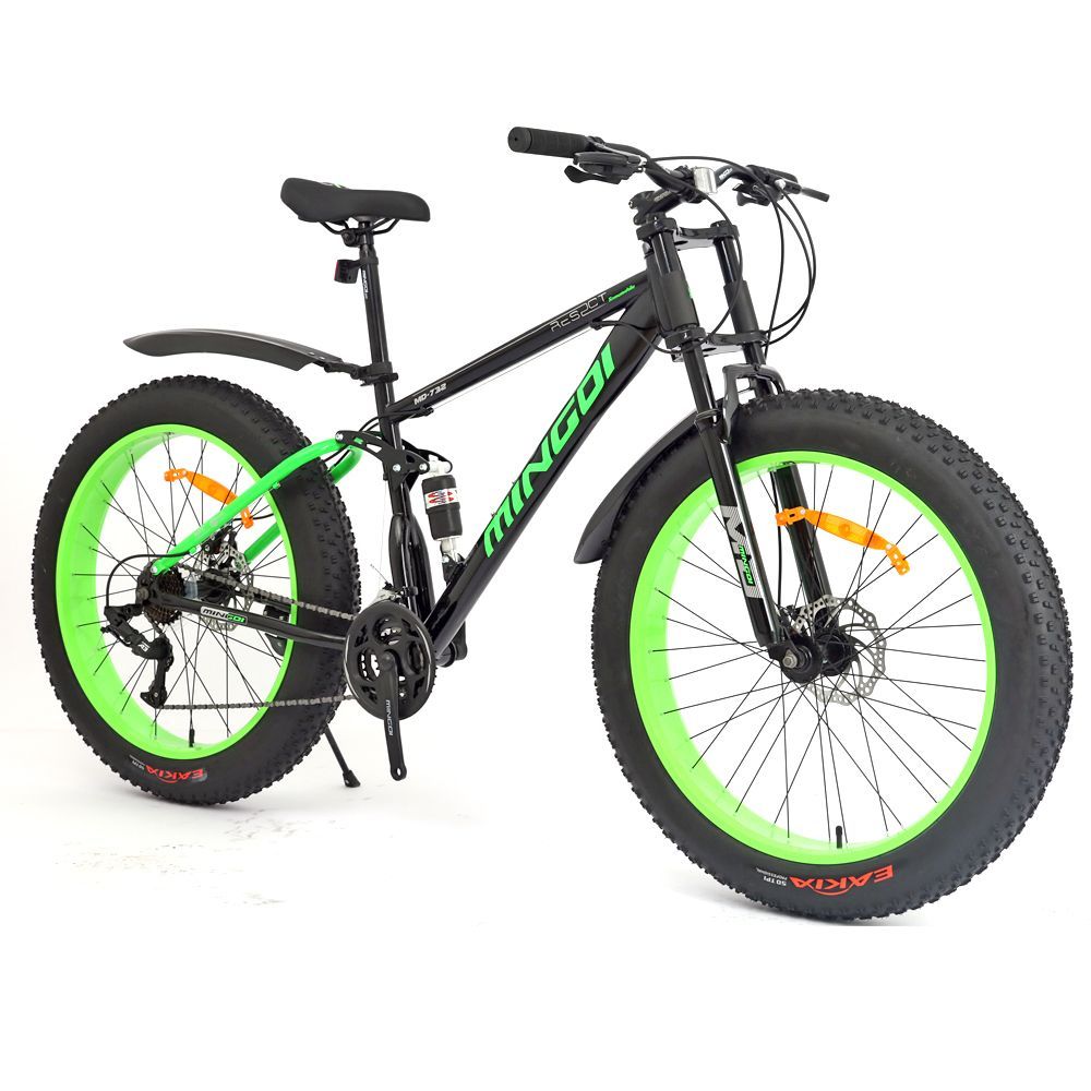 MingdiВелосипедFat-bike,26MD-732-24SGMINDI,26-дюймовыйновыйвысококачественныйвелосипед,24скорости,снежныйпляжныйвелосипед,ширинашины4,0