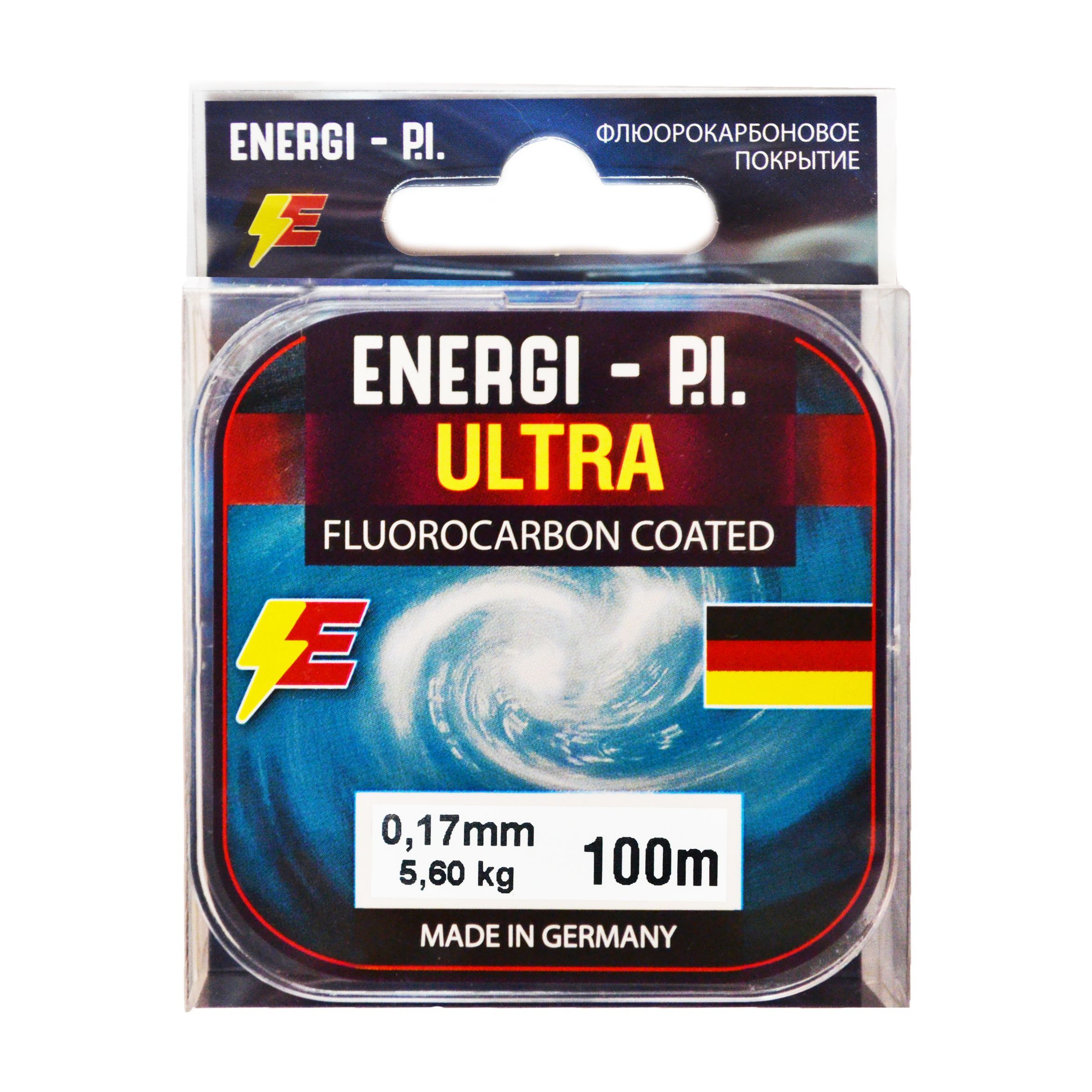 Леска рыболовная, монофильная ULTRA Fluorocarbon coated, 100 м; 0.17 мм ENERGI-P.I.